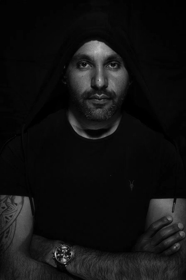Navjot Singh Matharu, executive coach and facilitator, close-up black and white portrait